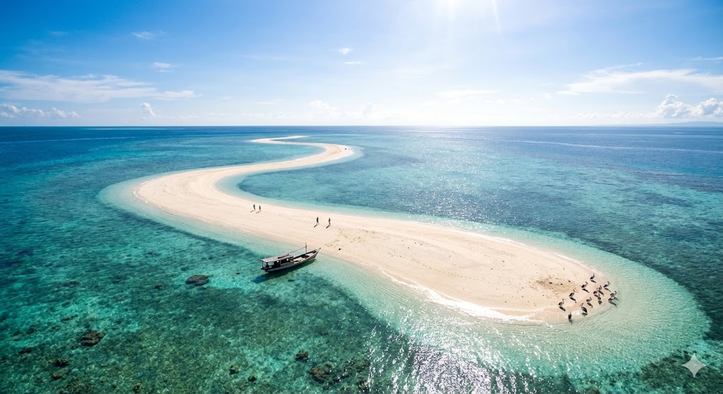 Pasir Timbul Ngurtafur: Jalan Pasir Ular Membelah Lautan